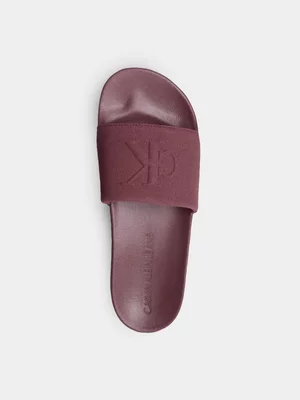 Men's Calvin Klein Burgundy Slide Hf Mono Cv