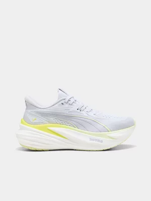 Puma Womens Magmax Nitro 2 Silver Mist/Apple Running Shoes 