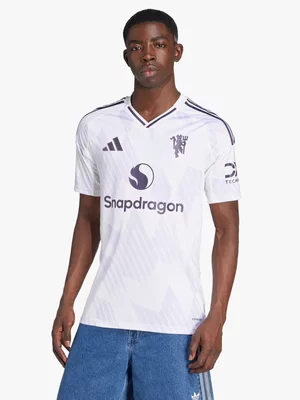adidas Mens Manchester United Away 25/26 White Stadium Jersey
