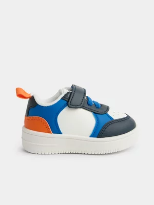 Jet Toddler Boys Navy Orange Court Sneaker
