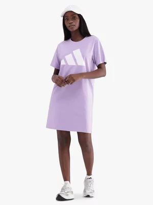adidas Womens Badge Of Sport Logo Boyfriend Powder Plum Dress