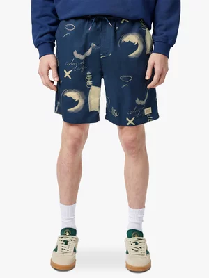Men's Scotch&Soda Navy Printed Long-Length Swimshorts