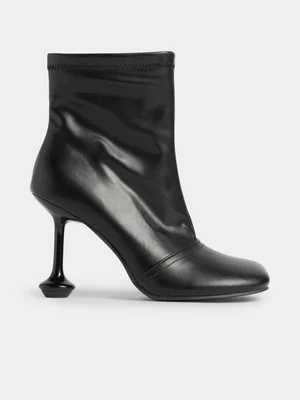 The FIX Women's Black Square Toe Ankle Boot