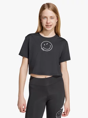 adidas X SmileyWorld Girls Black/White Training Tee