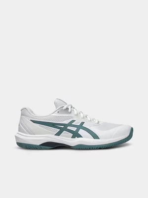 ASICS Mens Game FF White/Foggy Teal Tennis Shoes 