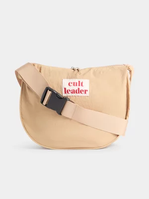The FIX Unisex Cream Cult Leader Slouchy Bag