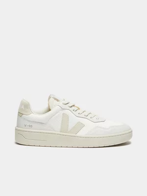 Men's Veja White Pierre V-90 Sneakers