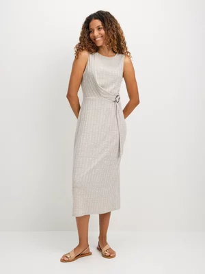 Exact Women's White Textured Knit Dress 