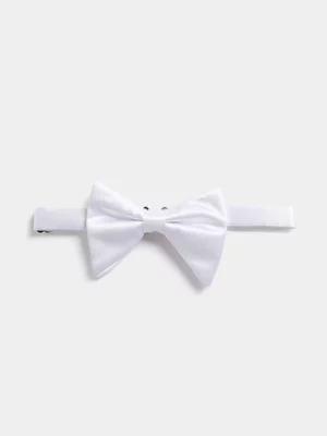 Fabiani Men's White Silk Twill Bow Tie