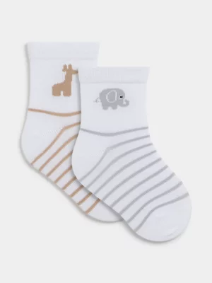 Jet Baby Unisex Giraffe And Eli Multi 2Pk Jacquard