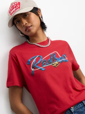 Redbat Women's Chain Red T-Shirt