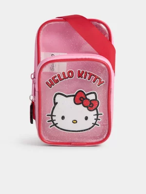 Jet Younger Girls Pink Hello Kitty Phone Bag