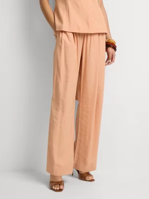 Cupro Wide Leg Elasticated Waist Co-Ord Pants