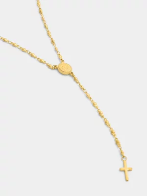 Tempo Jewellery Gold Plated Rosary Necklace 