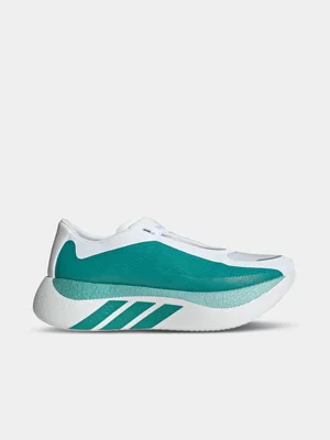 adidas Mens Hyperboost Edge White/Green Running Shoes 