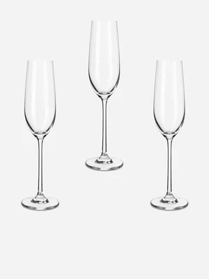 Leela Champagne Crystal Glasses 4 Pack 250ml
