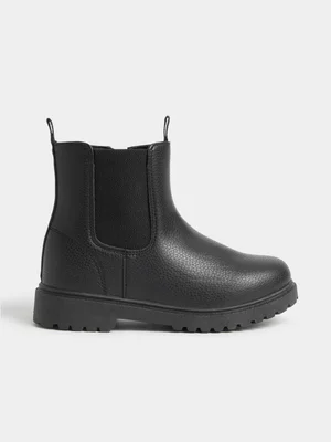 Exact Younger Boy's Black Chelsea Boots 