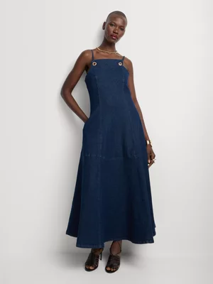 Luella Denim Eyelets Dress