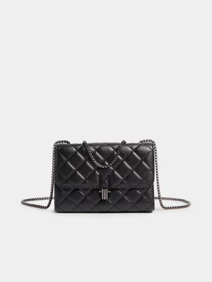 Exact Women's Black Clutch Crossbody Bag
