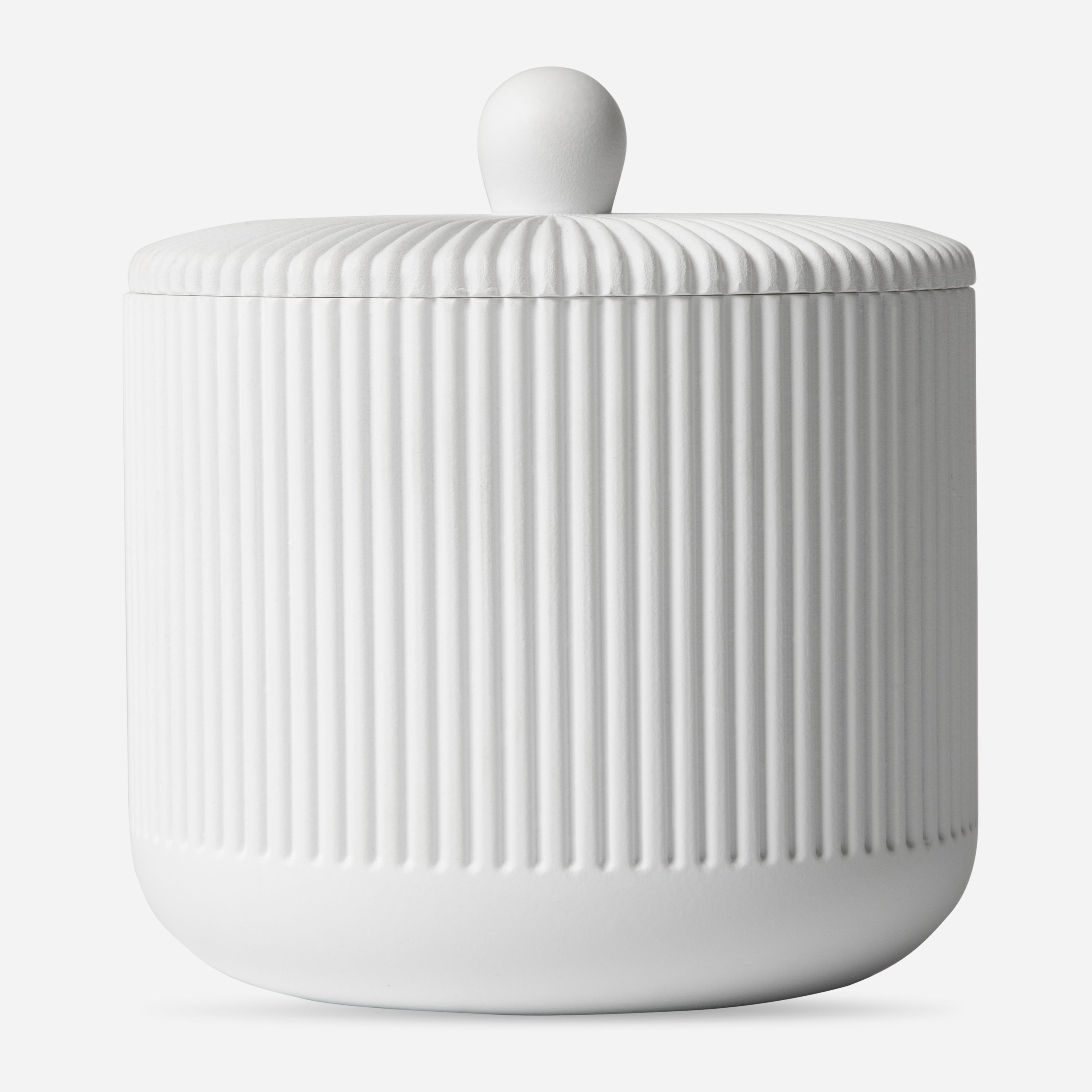 Fluted Resin Cotton Jar